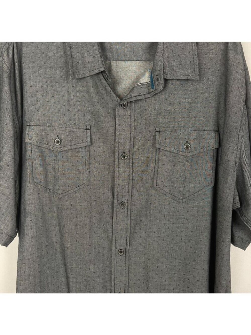 Burnside Men Short Sleeve Button-Up Shirt Size XL - Picture 6 of 6